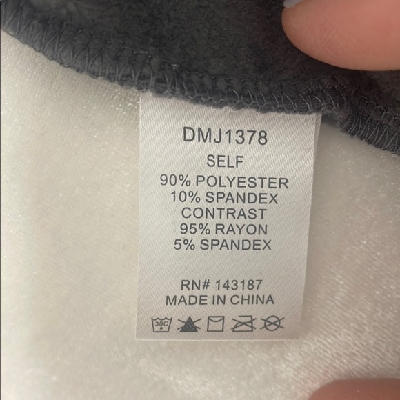 Grey Moto Jacket with Front Zipper Structured Shoulders and Lapel Collars Size S - Picture 9 of 13